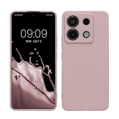 Abbildung von kwmobile Handyhülle kompatibel mit Xiaomi Redmi Note 13 Pro 5G / Poco X6 Hülle Handy Case aus weichem Silikon in Nude Lilac