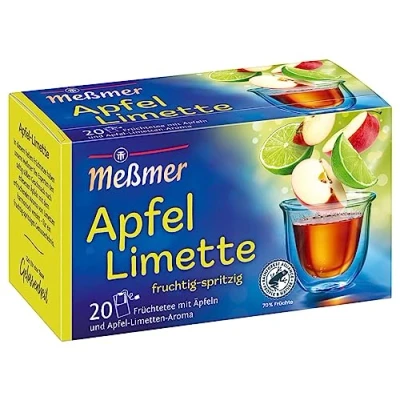 Abbildung von Meßmer Apfel Limette 20 Teebeutel Vegan Glutenfrei Laktosefrei
