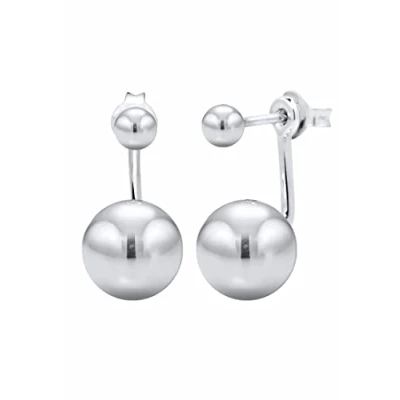 Abbildung von Elli Frontback Basic Trend Kugeln Ohrringe, Damen, Größe: One Size, Silber