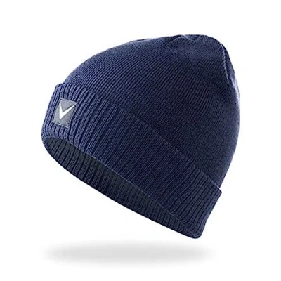 Abbildung von Black Crevice Herren Mütze in sportlichem Design I stylische One Size Strick Schutz vor Wind &amp; Kälte enganliegende Passform Wintermützen Navy
