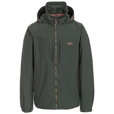 Abbildung von Trespass Herren Wasserdichte Jacke Mit Einrollbarer Kapuze Cartwright, Olive, S, MAJKRAN10006_OLIS