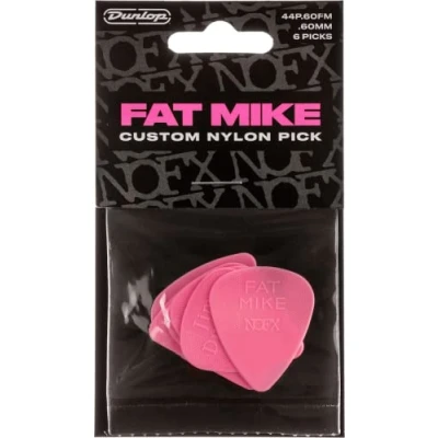 Abbildung von JIM DUNLOP Plektrum Fat Mike Custom Nylon 0,60mm, rosa, 6 Stück