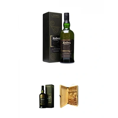 Abbildung von Ardbeg Corryvreckan Islay Single Malt Whisky 0,7 Liter + Uigeadail 1a Holzbox für 2 Flaschen mit Hakenverschluss