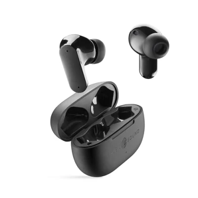 Abbildung von Music Sound TWS Bluetooth Shield Kopfhörer Kabellos In Ear Design ANC Active Noise Cancelling Technologie Spielzeit 30 Stunden Transparenzmodus Schwarz