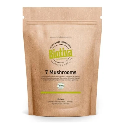 Abbildung von Biotiva 7 Mushrooms Pulver Bio 150 g