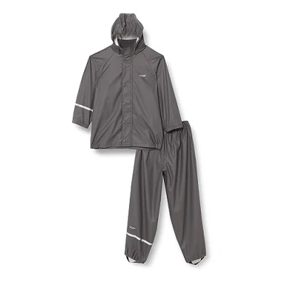 Abbildung von CeLaVi Baby Jungen zweiteiliger Regenanzug in vielen Farben Regenjacke,,per pack Grau (Grey 174),(Herstellergröße:70)