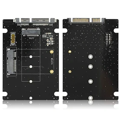 Abbildung von 2 in 1 M.2 NGFF &amp; mSATA SSD zu SATA 3.0 Festplattenkonverter/Adapter Unterstützung mSATA/M.2 Solid State Disk für Desktop
