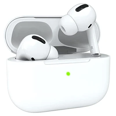 Abbildung von EAZY Case Schutzhülle für AirPods Pro Hülle Weiß Silikon Stoßfest mit Deckel Schutz Antikratz Etui Cover rutschfeste Silikonhülle Airpod 1. Generation Silikoncase in