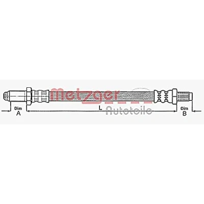 Abbildung von METZGER 4112219 Kupplungsschlauch ALFA ROMEO: Alfetta Limousine