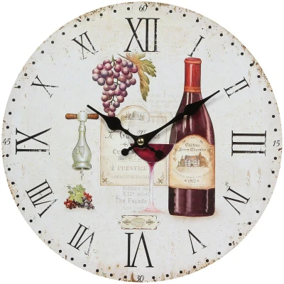 Abbildung von Ambiente Haus Wanduhr &quot;Wanduhr Wein 28cm&quot;