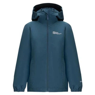 Abbildung von Jack Wolfskin Flaze Regenjacke / wasserabweisende Jacke für Kinder, Größe: 104, Dark sea