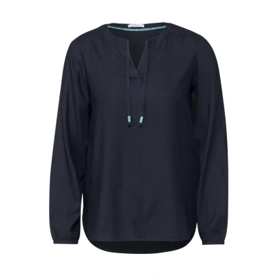 Abbildung von Cecil IN Unifarbe Bluse, Damen, Größe: Large, Blau