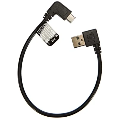 Abbildung von System S USB 3.1 Typ C 90 gewinkelt zu 2.0 A Winkelstecker Datenkabel Ladekabel Adapter Kabel 27 cm