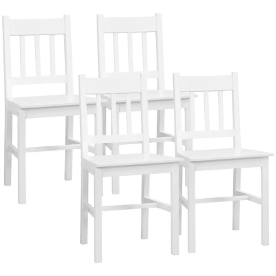 Abbildung von Esszimmerstuhl 4er Set Küchenstuhl, Essstuhl mit Rückenlehne, Kiefernholz