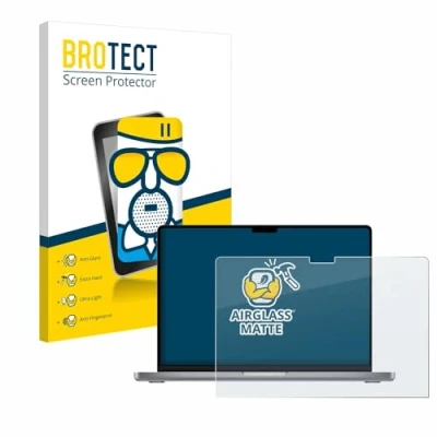 Abbildung von BROTECT Entspiegelungs Schutzglas für Apple MacBook Pro 14&quot; 2021 Schutz Folie Panzerfolie Glas Matt [Extrem Kratzfest 9H, Anti Reflex]