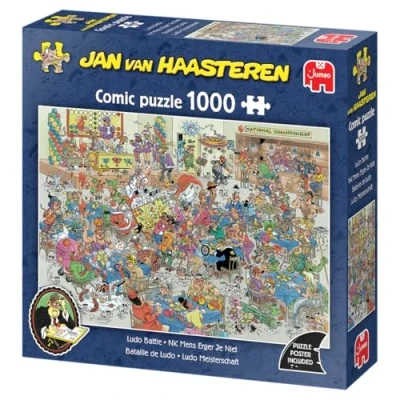 Abbildung von Jumbo Spiele Puzzle Jan van Haasteren Ludo Meisterschaft, 1000 Puzzleteile, Made in Europa