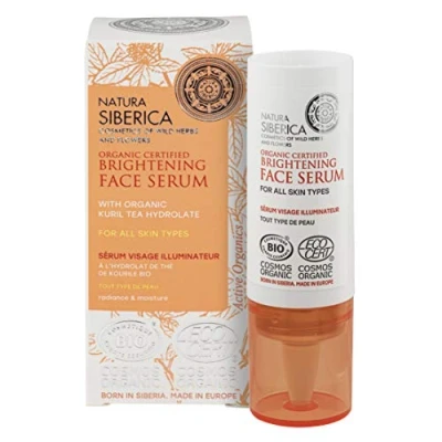 Abbildung von Natura Siberica Bio zertifiziertes Aufhellendes Gesichtsserum für alle Hauttypen, 15 ml, 8659E