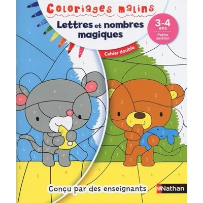 Abbildung von Coloriages malin duo Lettres et nombres magiques PS 3 4 ans: 4ans Petite section