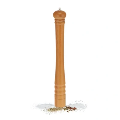 Abbildung von Relaxdays Salz und Pfeffermühle, XXL Gewürzmühle, Holz, Keramikmahlwerk, manuell, HxD: 51,5 x 6 cm, klassisch, Natur