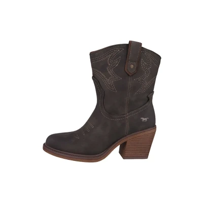 Abbildung von Mustang Cowboy/Bikerstiefelette, Damen, Größe: 36, Braun Schuhe