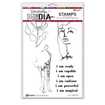 Abbildung von Ranger Dina Wakley Media cling stamps I am
