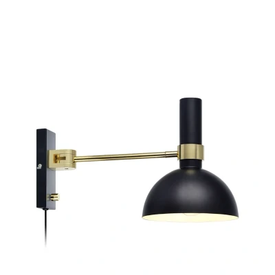 Abbildung von Wandleuchte Larry mit Dimmer, messing