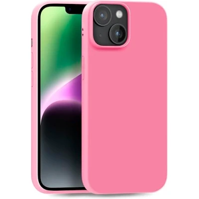 Abbildung von MyGadget Hülle kompatibel mit iPhone 14 Plus robuste Silikon Schutzhülle TPU Case Slim Silikonhülle Back Cover Ultra Kratzfest Handyhülle matt Rosa Hell