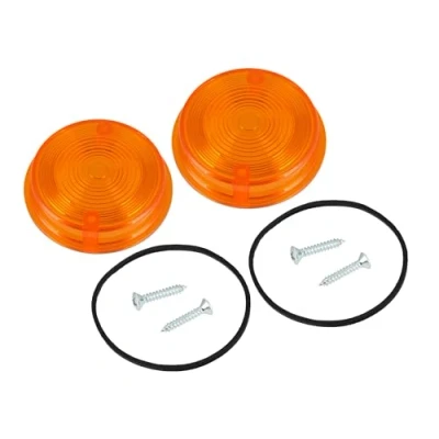 Abbildung von VEBCO Set: 2x Blinkerkappe hinten, rund, orange inkl. Gummidichtring + Schrauben für Simson S50, S51, S70, SR50, SR80 MZ ETZ, TS