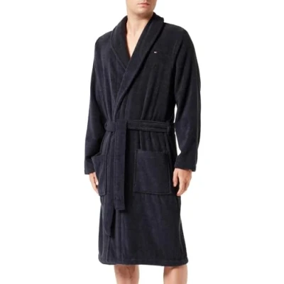 Abbildung von Tommy Hilfiger Bathrobe Bademantel, Herren, Größe: Medium, Blue