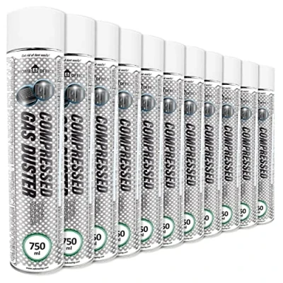 Abbildung von Reinigungspray 11x 750ml AABCOOLING Home&amp;Office Druckluftspray Gas Duster K3, Press luft Pressluft, Reinigungsgeräte, Druckluftreiniger, Büromaterial