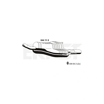 Abbildung von ERNST 044110 Endschalldämpfer OPEL: Astra H TwinTop