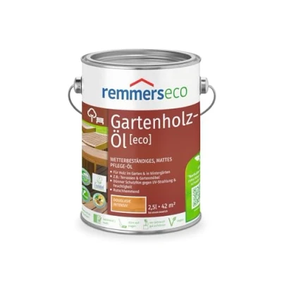 Abbildung von Remmers Gartenholz Öl [eco], douglasie intensiv, 2,5 Liter, Wetterbeständiges, mattes Öl, aussen und innen, optimal für Terassen &amp; Gartenmöbel, rutschhemmend