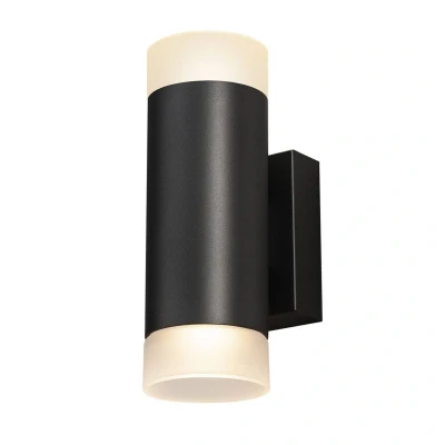 Abbildung von SLV Wandleuchte ASTINA zur Innen Beleuchtung von Wänden, Treppen, Eingängen Wand Strahler, Wandlampe, Up and Down Light, Innenleuchte, Design Leuchte, Flurlampe 2x GU10, max. 10W, schwarz