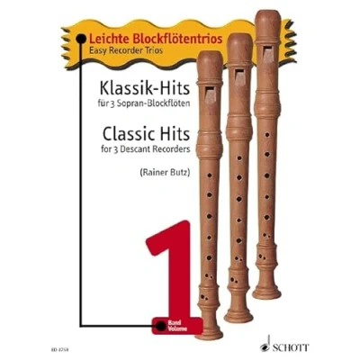 Abbildung von Klassik Hits: 3 Sopran Blockflöten. Spielpartitur.: Vol. 1. descant recorders. Partition d&#039;exécution. (Leichte Blockflötentrios)