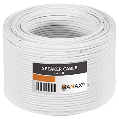 Abbildung von MANAX® Lautsprecherkabel 2 x 1,5mm² weiss 50m Ring