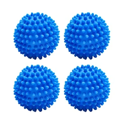 Abbildung von 4 Stücke Trockner Ball, Waschball für waschmaschine, Kugeln Flauschigere Wäsche, Trocknerbälle, Trocknerbälle Wäschetrockner, Wiederverwendbare Dryer Balls, bälle Blau