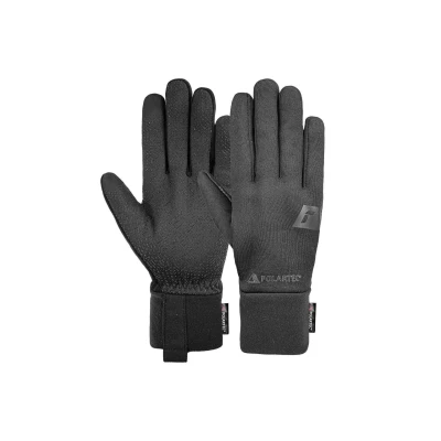Abbildung von Reusch Power Stretch® Touch TEC™ mit kurzem Abschluss und Schlaufe als Anziehhilfe, schnelltrocknende Sporthandschuhe für Laufen, Fahrradfahren, Wandern, Touchscreen