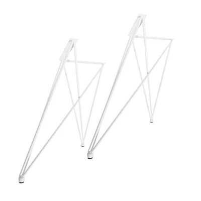 Abbildung von Natural Goods Berlin 2X Tischgestell X Set Hairpin Legs Tischbeine 12mm Stahl Esstisch, Schreibtisch, Bank, Couchtisch Schwarz, Weiß (H 72cm (ESS /Schreibtisch), Weiß)