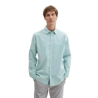 Abbildung von TOM Tailor Hemd, Herren, Größe: Large, Dusty mint blue