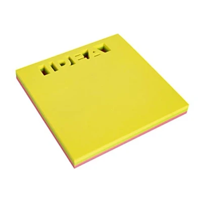 Abbildung von APLI 18337 Haftnotizen, gestanzt, 75 x mm, Block mit Blatt, 3 Farben sortiert