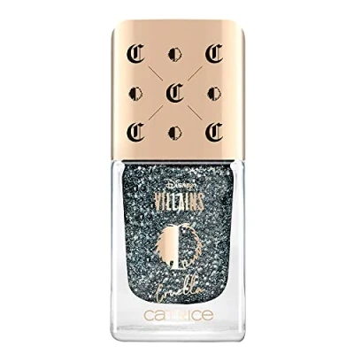 Abbildung von Catrice Disney Villains Cruella Nail Polish, Nr. 020 Smoke, schwarz, langanhaltend, glitzernd, glänzend (11ml)