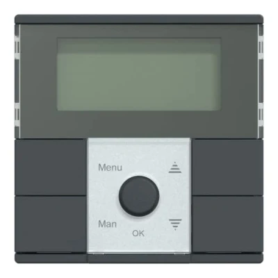 Abbildung von Schneider Electric Merten MEG5754 0414 Zeitschaltuhr Modul Standard,digitale Unterputz Wochenzeitschaltuhr für den Innenbereich mit Schalter, Anthrazit, System M