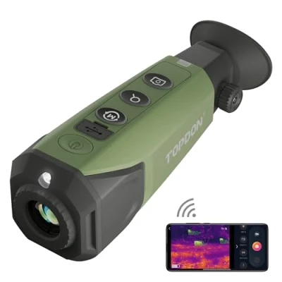 Abbildung von TOPDON TS004 Wärmebildkamera Jagd, 320x240 TISR IR Auflösung 50Hz Wärmebild Monokular, 13mm Objektiv, 11h Laufzeit, 410m Erfassungsreichweite, Nachtsichtgerät mit 8x Zoom,32GB Speicher,WIFI