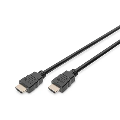 Abbildung von DIGITUS HDMI Premium High Speed Anschlusskabel, Typ A St/St 2.0 3.0m mit Ethernetkanal Ultra HD 4k/60Hz kompatibel TV/Beamer/Monitor vergoldete Kontakte Schwarz