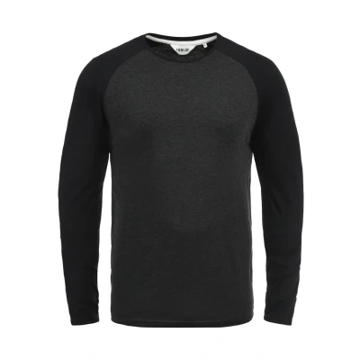 Abbildung von Solid Sdbastien Langarmshirt, Herren, Größe: Medium, Dark grey melange
