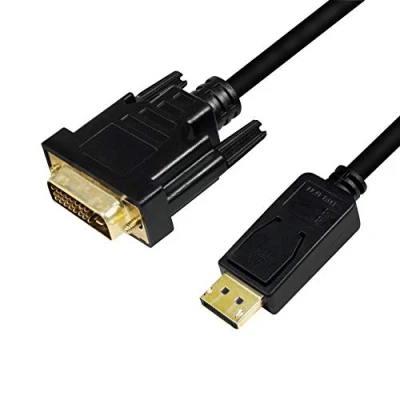Abbildung von LogiLink CV0132 DisplayPort (v1.2) auf DVI D (24+1) Anschlusskabel für FULL HD Auflösungen von 1080p/60Hz, 3m