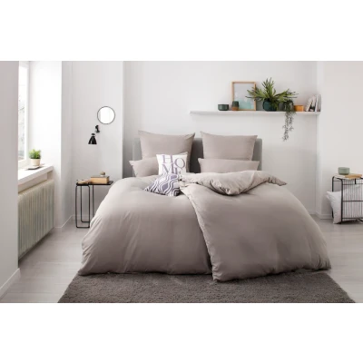 Abbildung von my home Bettwäsche &quot;Desner&quot;, (2 tlg.), Mikrofaser Qualität, uni Design, 100% Polyester, Premium soft, feinfädig, Ökotex zertifiziert, Kissenbezug und Bettdeckenbezug mit Knöpfen ausgestattet, zeitlose Design
