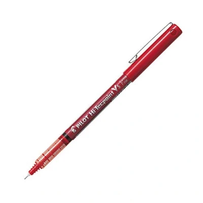 Abbildung von Pilot V5 Tintenroller mit Nadelspitze 0,5 mm Schreibspitze 0,3 Strichbreite 12 Stück rot