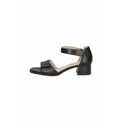 Abbildung von CAPRICE Damen Sandalen mit Absatz aus Leder Trapezabsatz, Schwarz (Black Nappa), 37 EU
