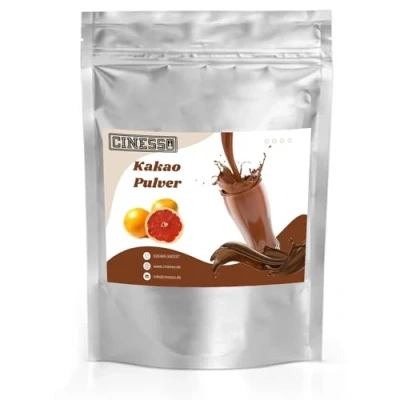 Abbildung von Cinesso Kakao Trinkschokolade Kakaopulver, Schokoladengetränk, Schokoladenaromen, mit natürlichen Aromen, schnelle und einfache Zubereitung, für Feierlichkeiten (500 g, Grapefruit)